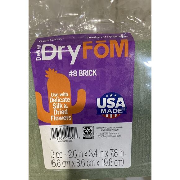 Floral Foam Blocks Silk/natural Flowers (3) Silk/dried (2) Flower Arranging - Picture 4 of 5